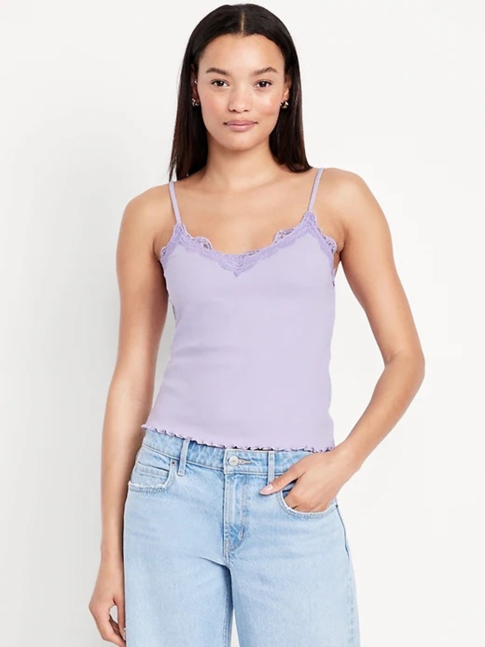 Old Navy Lavender Lace-Trim Cami Tank